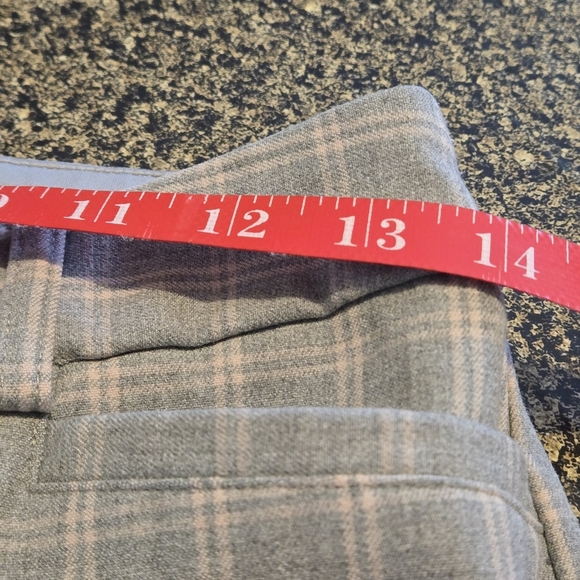 Express Columnist Gray Plaid Barely Boot Pants Size 4R MidRise Stretch 4 Pockets - Picture 10 of 16